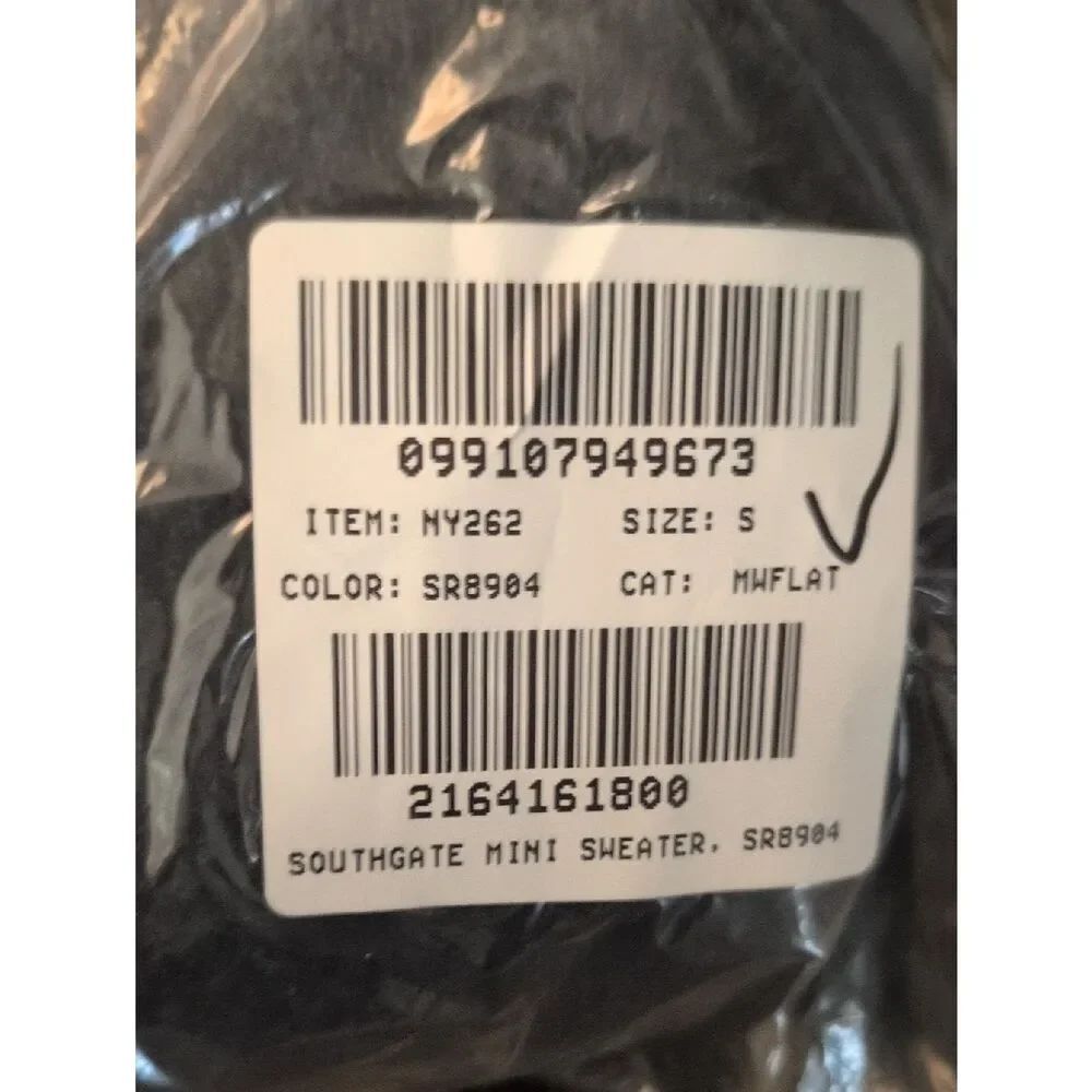 NWT Madewell Southgate Sweater Dress Mini Long Sleeve Black S - Picture 6 of 13